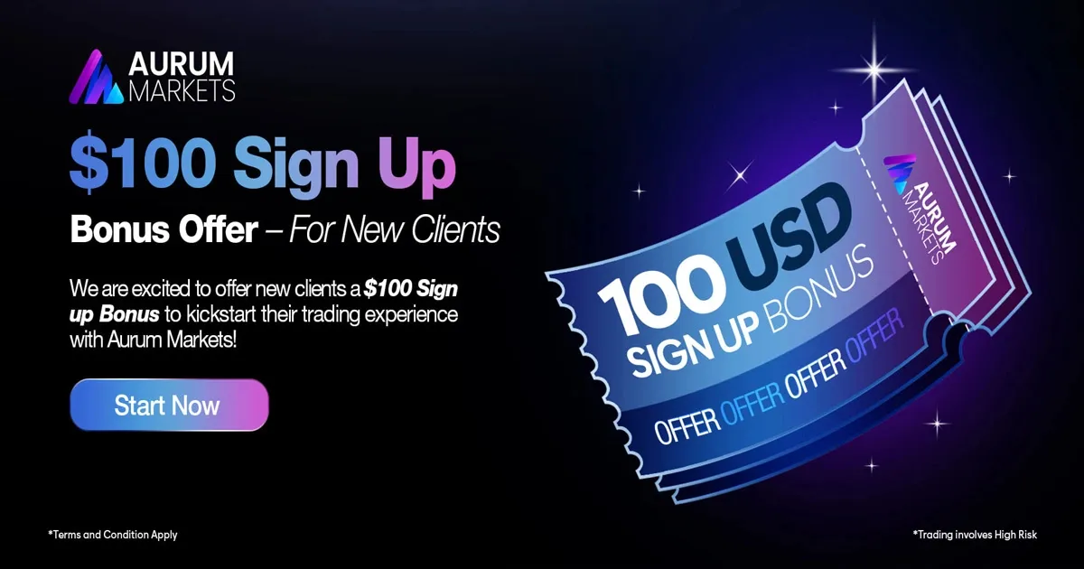 Receive a $100 No Deposit Bonus Offer at Aurum Markets