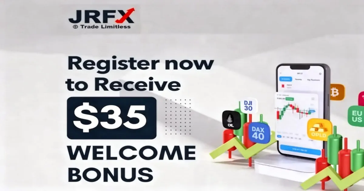 The JRFX $35 Welcome Bonus gives new traders