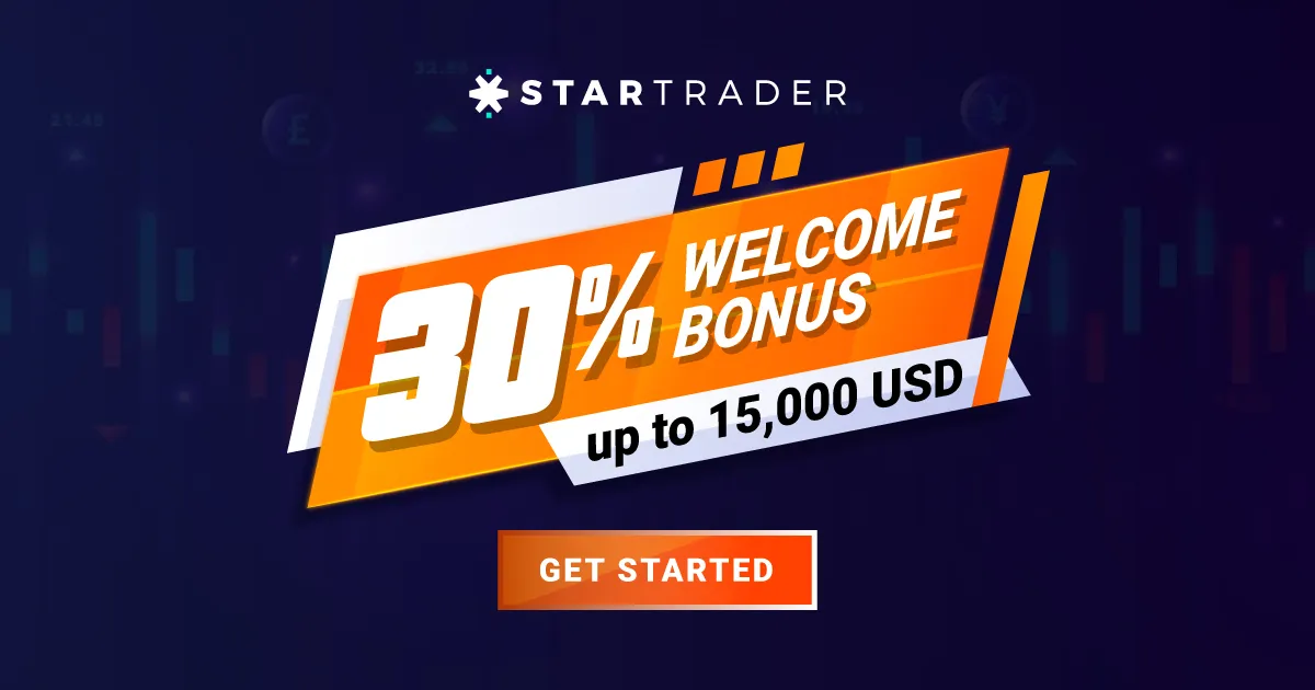 Earn up to $15000 with a 30% Forex Bonus from Startrader