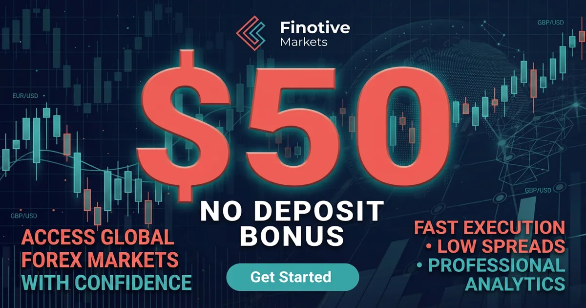 Claim $50 Forex No Deposit Bonus from Finotive Markets