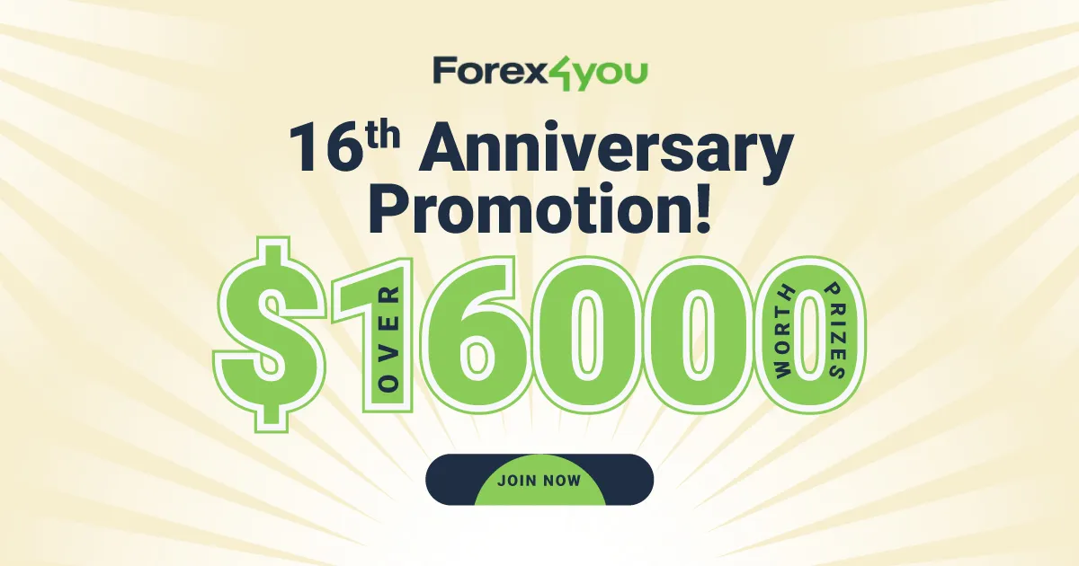 Forex4you 16th Anniversary with Up To $6000 in Promotions