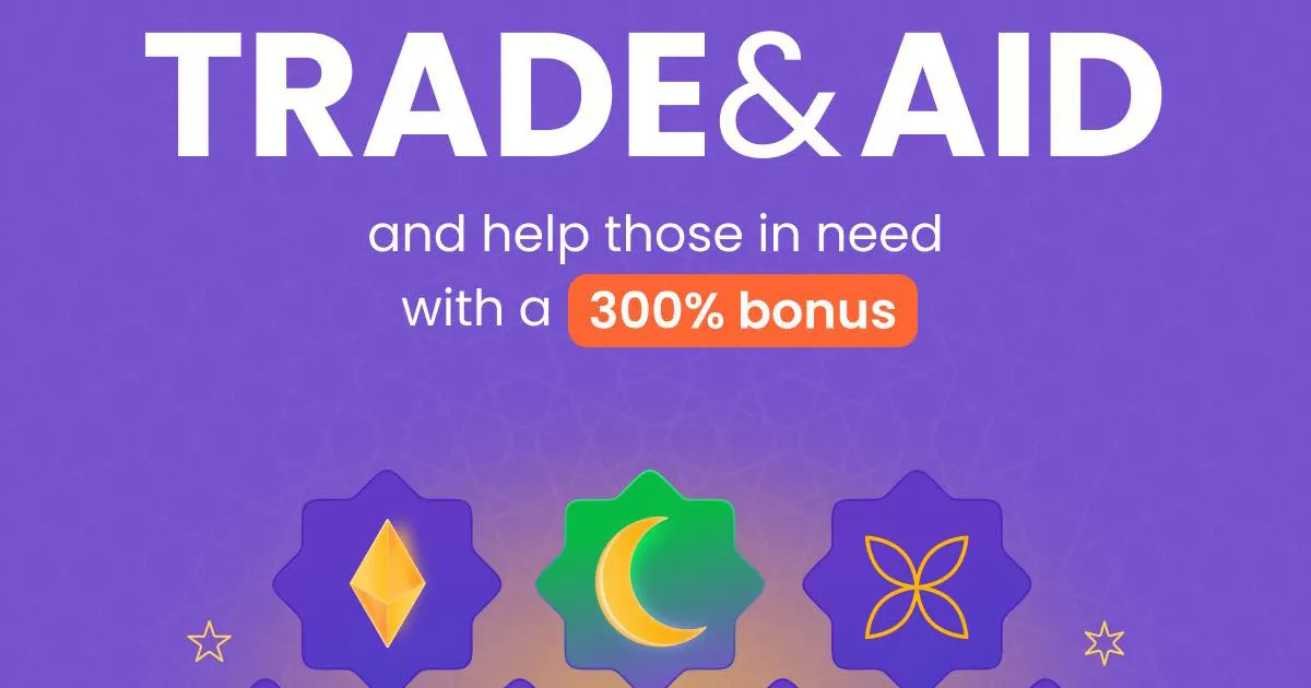 300% bonus on trade and aid In Ramadan FBS  