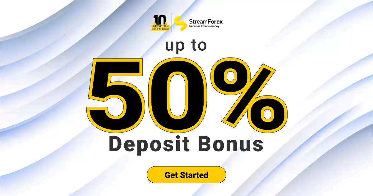 Get Up To 50% Deposit Bonus - Stream Forex