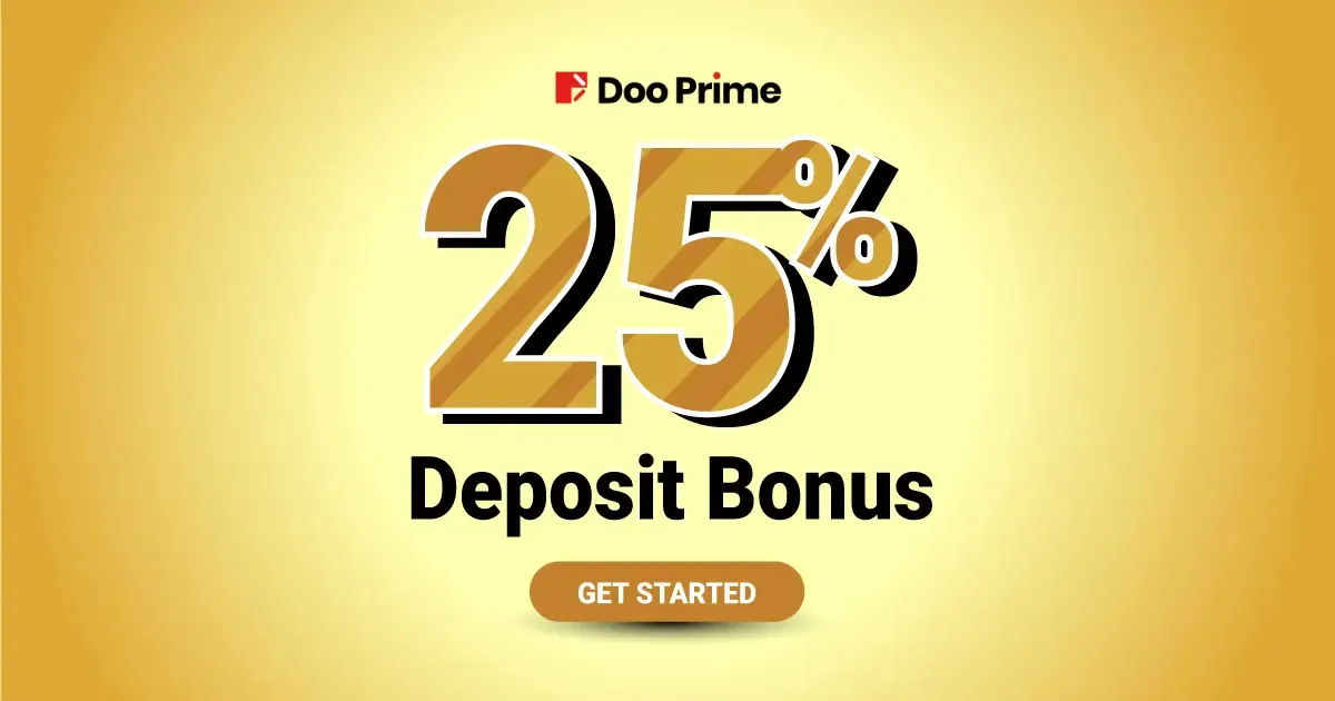 DooPrime Offer 25% Credit Welcome Bonus for Forex Deposits