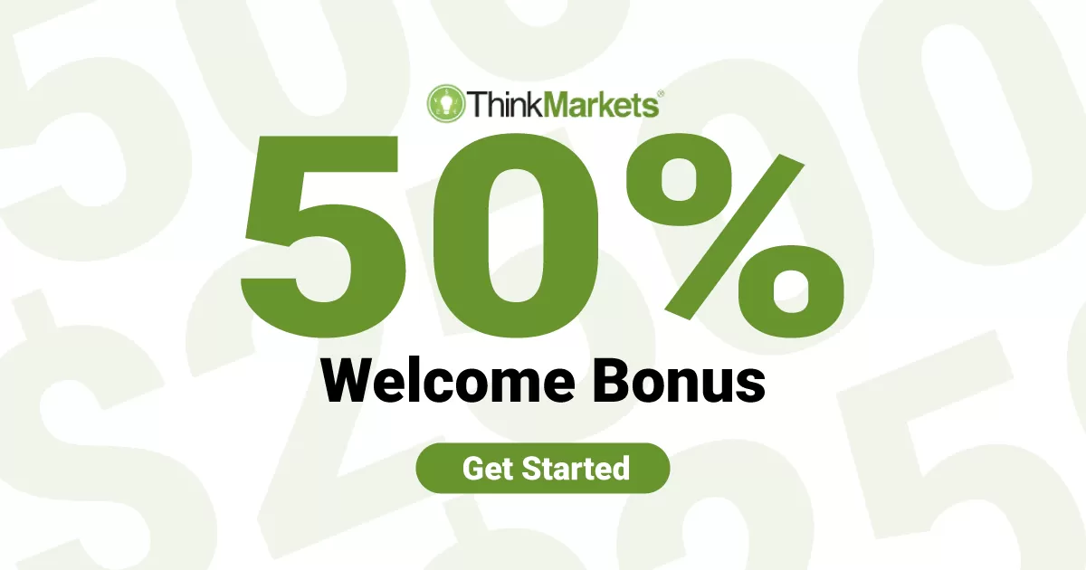Obtain a 50% first time deposit bonus with ThinkMarkets