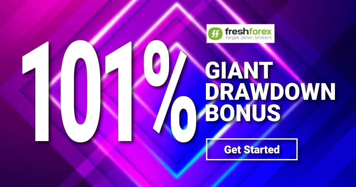 FreshForex 101% Drawdown Bonus Offer
