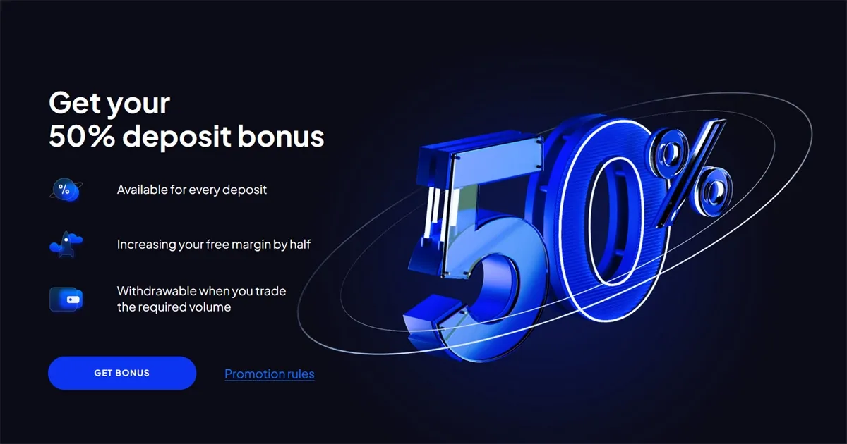 Get 50% deposit bonus octaFX