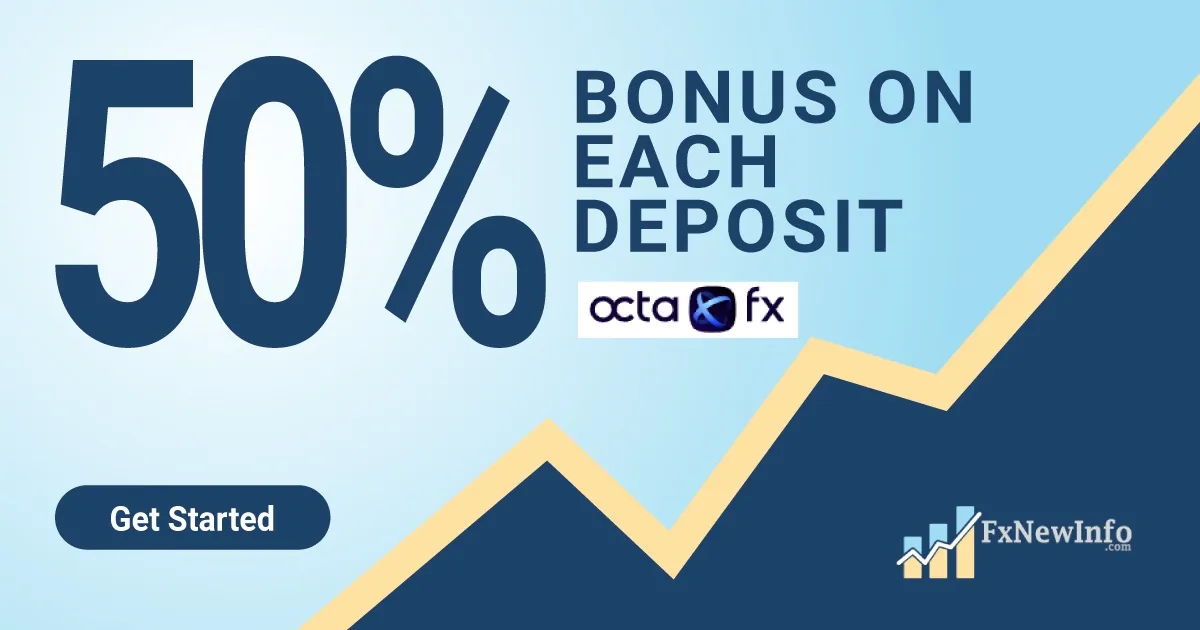 OctaFX forex 50% Deposit Bous on your each deposit
