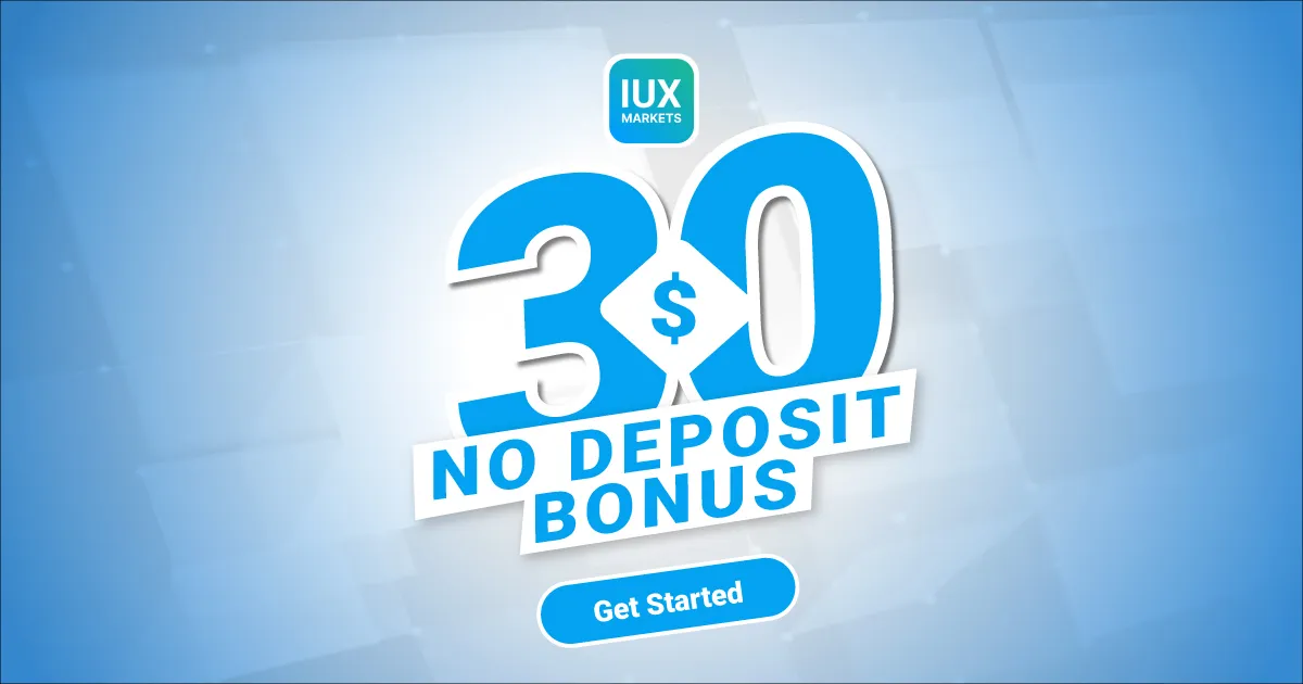 $30 Welcome Standard Account No Deposit Bonus from IUX