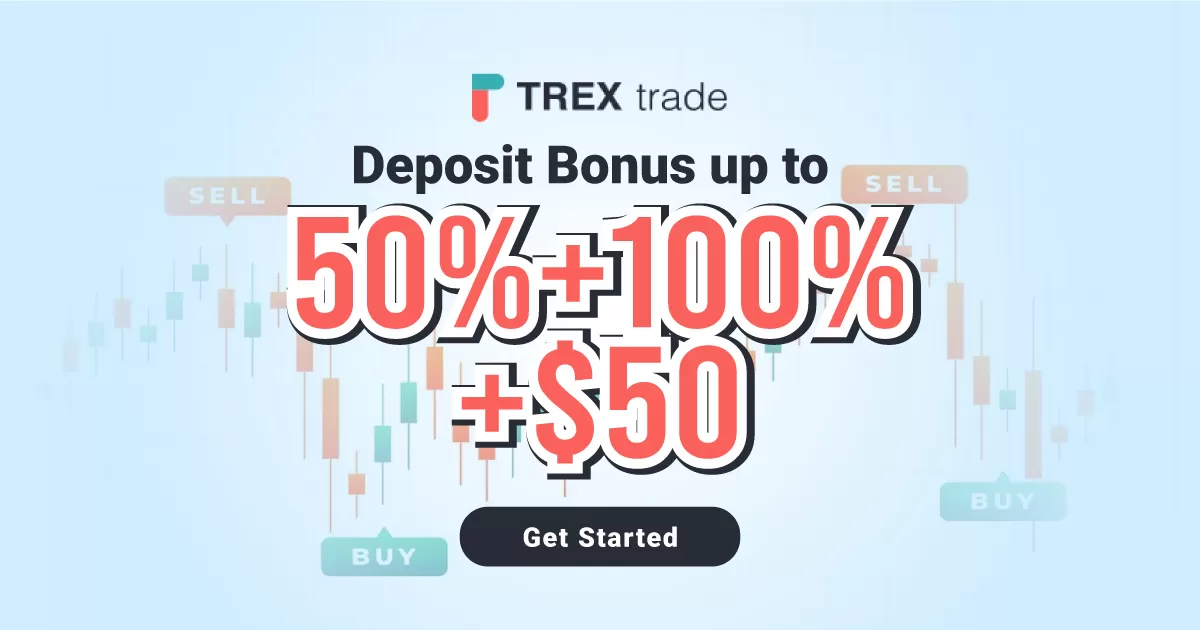 Get Forex $50 cash bonus, 50% deposit bonus, and 100% Welcome bonus