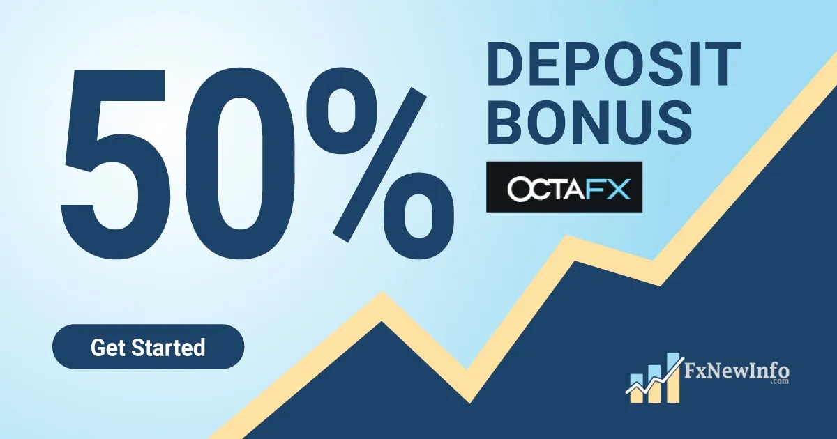 50% bonus on each deposit - OctaFX