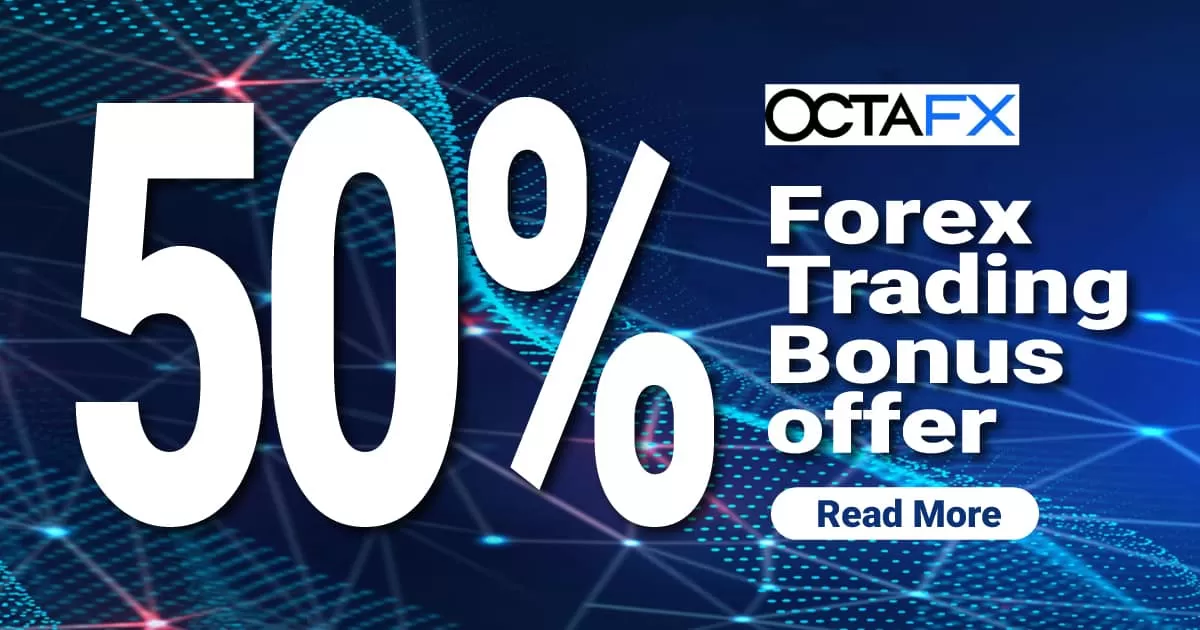 50% Forex Welcome Trading Deposit Bonus offer on OctaFX
