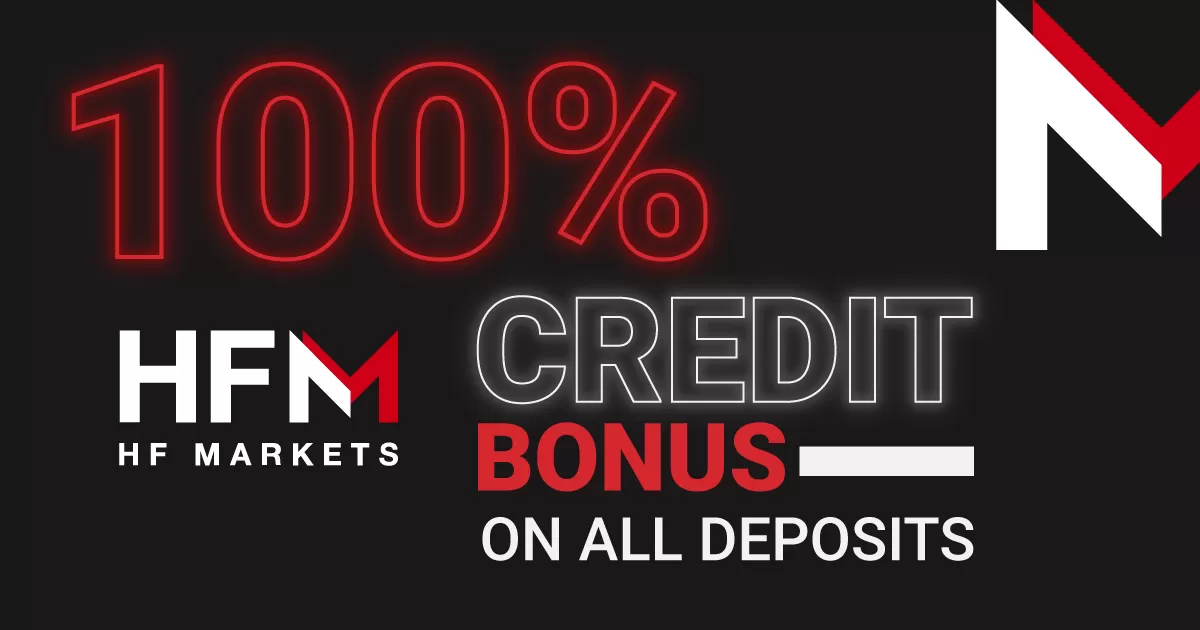 Get 100% credit bonus on all deposits - HFM 